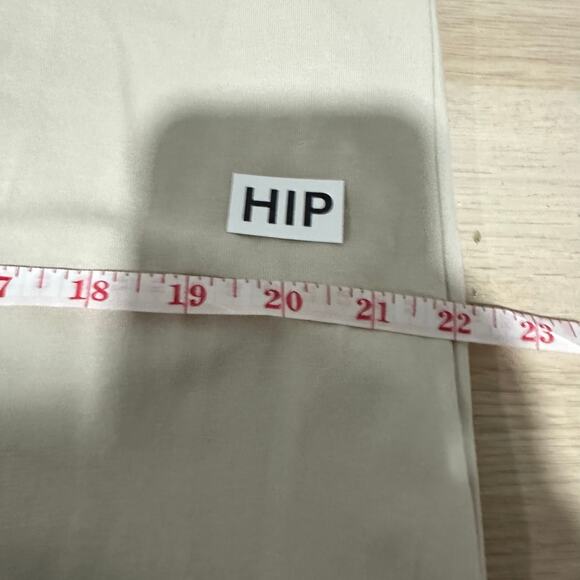 Modern Citizen Womens Fei Tie Front Organic Cotton Midi Dress Luxury Beige XL - Picture 10 of 11